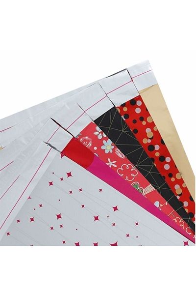 LilaHediyelikEşya 30x45 см метализирани лентирани подаръчни торбички, 20 броя - желатин