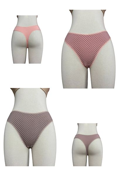 İNSPİRA Lace Detailed Women's Patterned String Thong Panties 2 Pack