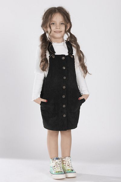 DMB BOYS & GIRLS Corduroy Salopet with Adjustable Strap and Button Closure