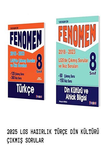 Fenomen Yayıncılık FENOMEN 2025 LGS 8.SINIF TÜRKÇE VE DIN KÜLTÜRÜ VE AHLAK BI...