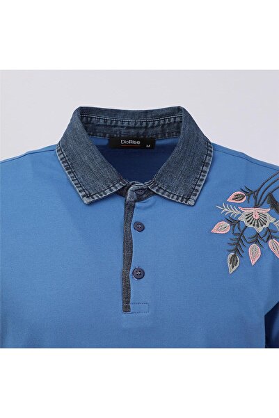 Dio Rise Ανδρικό κοντομάνικο μπλουζάκι πόλο με λαιμόκοψη - PL-493 - Marine