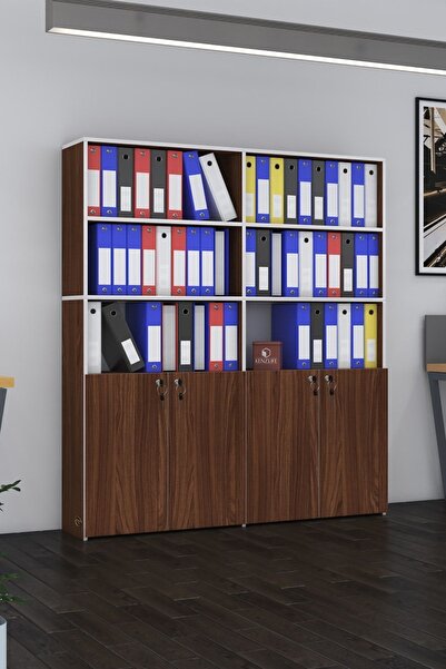 Kenzlife Klasör Dolabı Kilitli Ilgar Cvz 175*160*30 Klasörlük Kitaplık Ofis A...