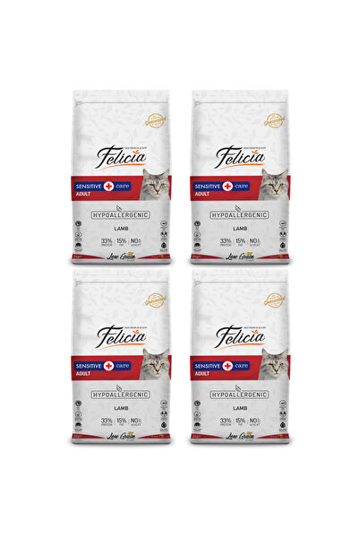 Felicia HypoAllergenic Kuzu Etli Düşük Tahıllı Yetişkin Kedi Maması 2kg - 4 Adet