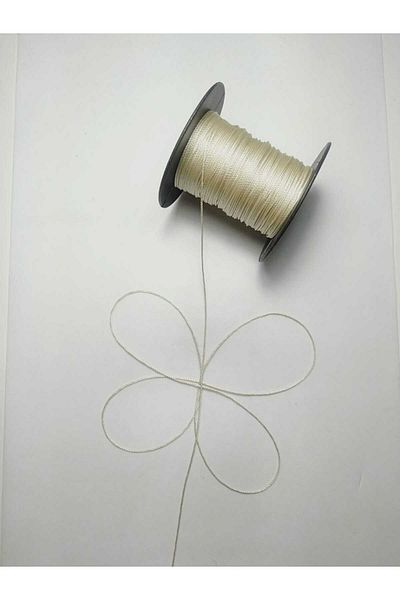 Eskişehir hobi sanat 0,8 mm 50 μέτρα κορδόνι Tasbih Μπεζ Χρώμα