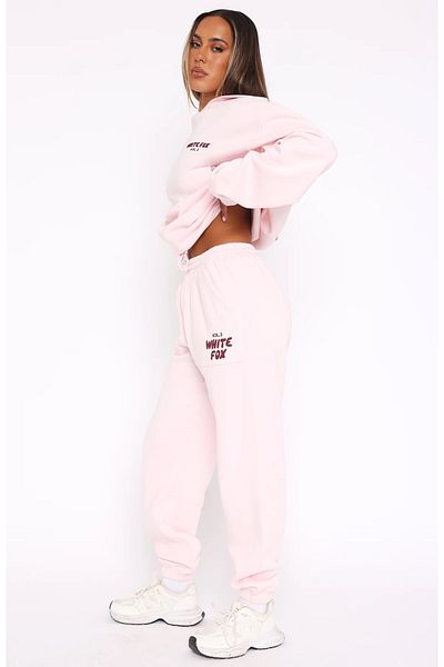 The Champ Clothing White Fox Women - Ανοιχτό ροζ Vol 3 Φούτερ με στάμπα ελαστική μέση