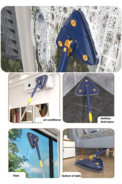 Genel Markalar Yeni Nesil Paspas Mop Kendinden Sıkmalı Üçgen Cam Silme Aparatı