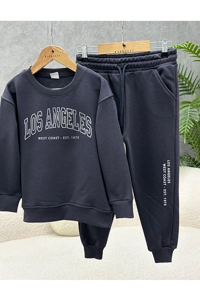 KAPROLLI 100% Cotton Kids Bottom Top Tracksuit Set 3 Thread Rasterless Hooded Nursery School Set