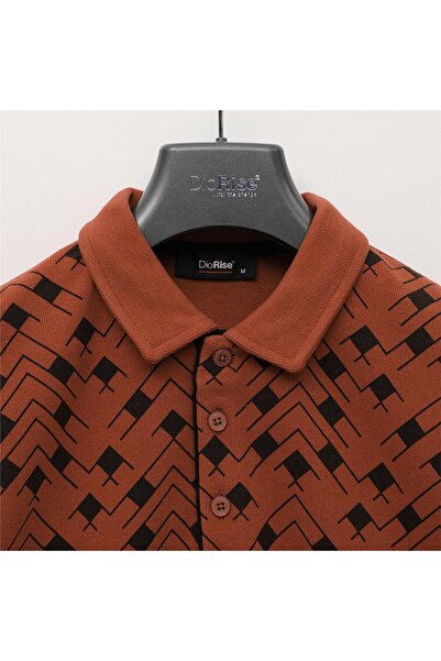 Dio Rise Ανδρικό μακρυμάνικο μπλουζάκι με λεπτό γιακά πόλο - PPS-2507 - Πλακάκι