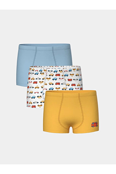 LC Waikiki LCW Kids Beyaz Beli Lastikli Erkek Çocuk Boxer 3'lü