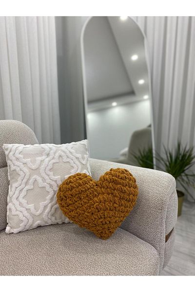 Home Decorative Pillow with Heart - Heart Shaped Custom Pillow / the Most Beautiful of Gift Choices: Heart Pillow