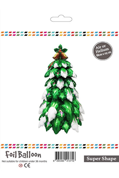 Genel Markalar Yeşil Ayaklı Çam Ağacı Yılbaşı Folyo Balon 88x125 CM
