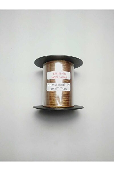 Eskişehir hobi sanat Σχοινί χάντρες προσευχής 50 μέτρων - 0,8 mm Ταν Χρώμα