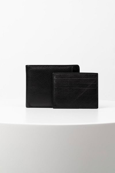 BAYDERİ Genuine Leather Men's Wallet with Extra Card Holder