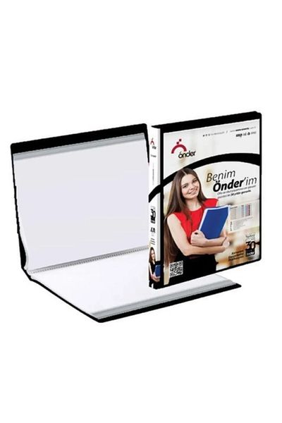 Önder Black Pp 60 Piece Catalog File - 1260-3 with Front Pocket