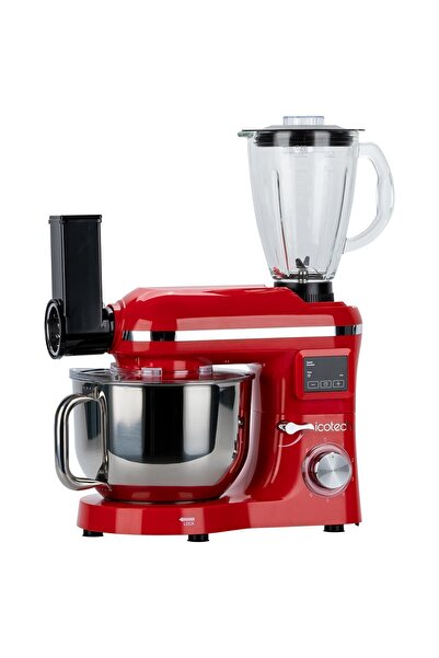 icotech Sm50 Kırmızı 2000w 6,5 Lt Ekranlı Hamur Mayalama Kıyma Çekme Blender Stand Mikser Mutfak Şefi