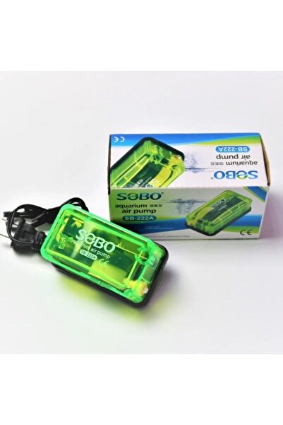 canlipetshop Sobo Tek Çıkışlı Transparan Hava Motoru SB-222A 3W 3 Lt/min