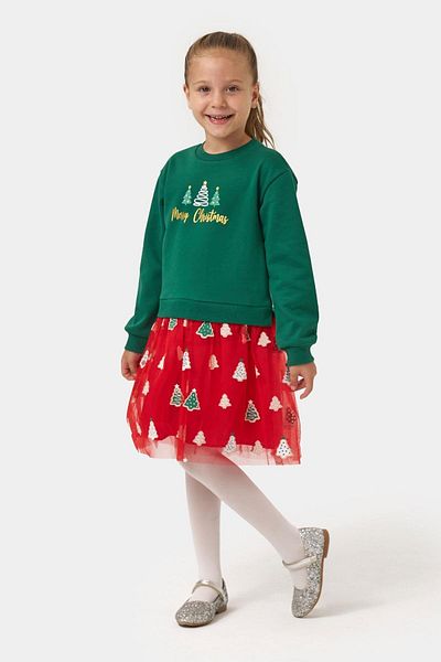 Trend Baby Kids Anul Nou Anul Nou Fata Copii Rochie Rosie Anul Nou Model Pom Rochie Fusta Tulle