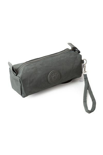 İMAKS Crinkle / Clinker Single Zippered Wrist Strap Mobile Phone Clutch Bag Wallet Pen Holder Gray 1115H