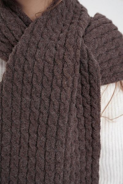 CHUBA Soft Button Knitwear Hair Knitting and Beanie Set for Kids Ages 7-9 and 10-12 - Dark Brown Chkıds103