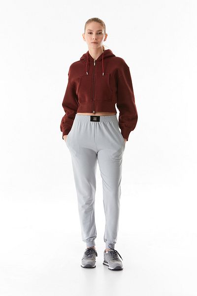 Fulla Moda Pantaloni de sport Jogger cu broderie în talie de bază
