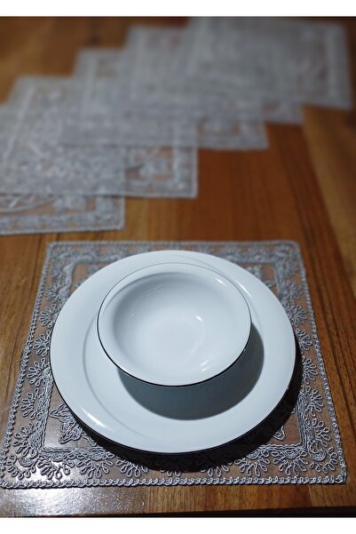 Neweste supla amerikan servis 6 lı masa servisi kare desen anglez kordene nak...