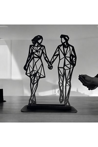 Melodyone El Ele Tutuşan Sevgili Biblo | Masa Süsü ve Hediyelik Dekoratif Figür