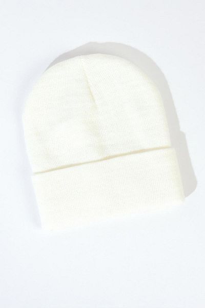 silkworm 100% Silk Lined White Beret with 2 Pure Silk Buckles