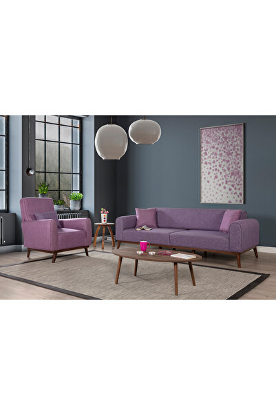 Perla Sofa SENECA KETEN KOLTUK TAKIMI, MOR