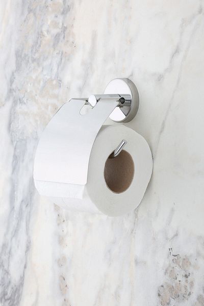 MultiStore Chrome Wide Cover Toilet Paper Holder WC Paper Holder Toilet Paper Hanger