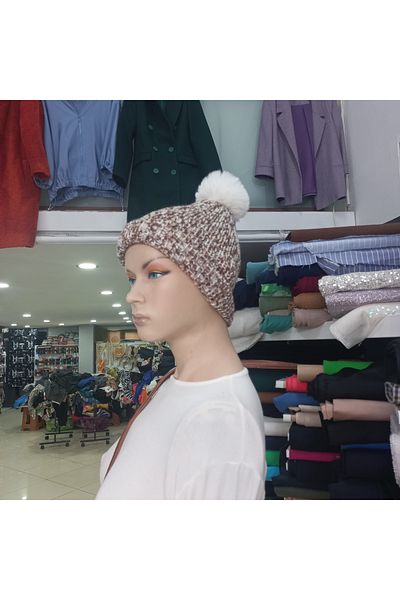 EFİL Pompom Knitted Beret