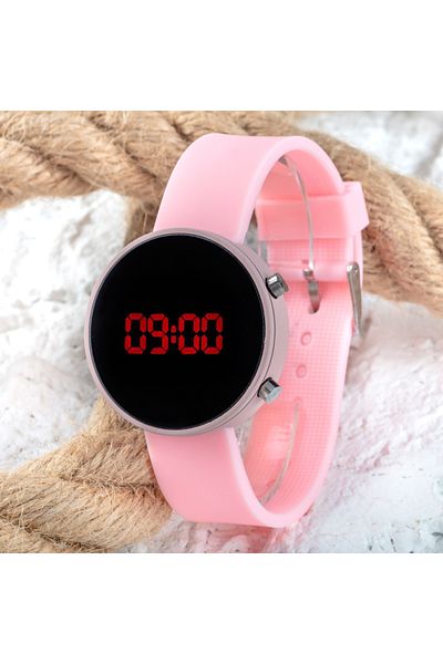 Spectrum Led Watch Powder Pink Color Digital Lady Adult Girl Child Wristwatch Silicone Watch St-303499