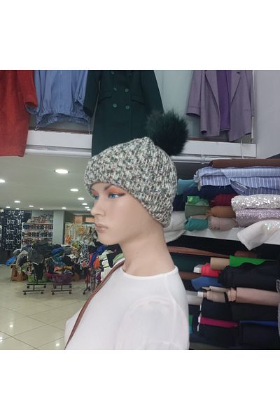 EFİL Pompom Knitted Beret