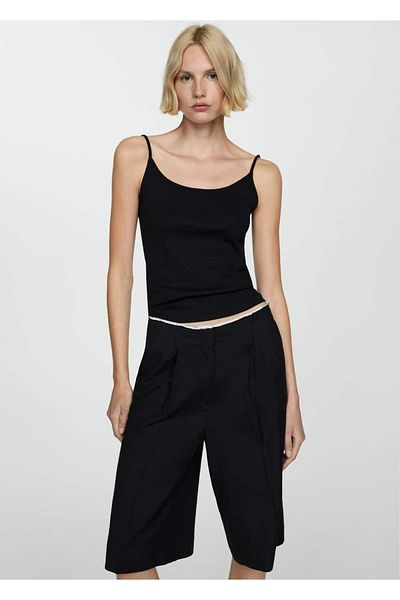 MANGO Woman Strappy Knitwear Blouse