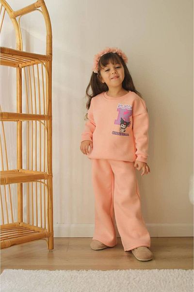 CANDA Chromium Color Back Printed Suit for Girl - Raster