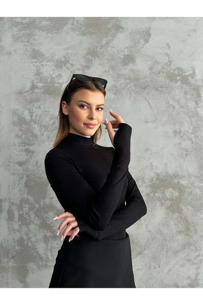modazoom Kadın Parmak Detaylı Body