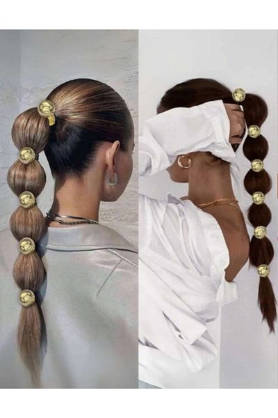 Lady Dolce LD Γυναικείο σετ 4 χρυσών λαστιχένιων αγκράφες