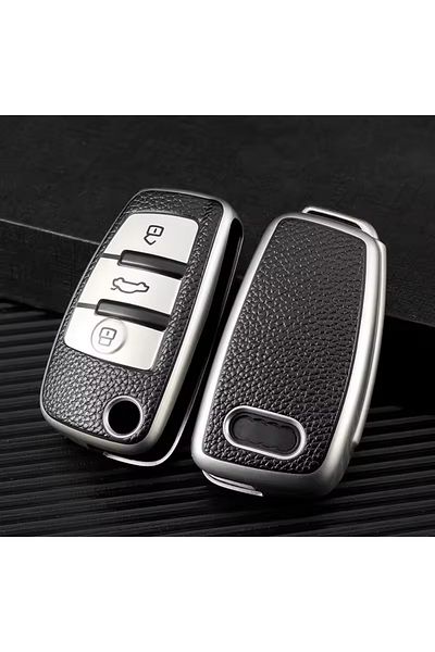 emii auto spare parts For Audi A3 8P A4 B7 B8 B5 B9 B6 A1 A5 Q7 Q5 A6 4F C6 C5 C7 C4 Key Case Black/Gray Lux