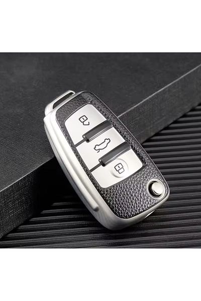 emii auto spare parts For Audi A3 8P A4 B7 B8 B5 B9 B6 A1 A5 Q7 Q5 A6 4F C6 C5 C7 C4 Key Case Black/Gray Lux