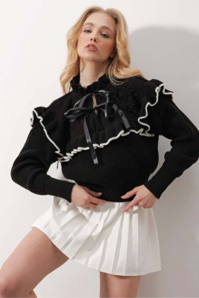 enc co black nostalgic sweater