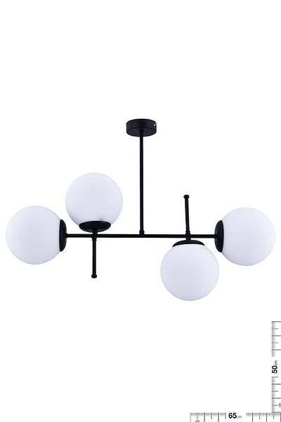 retro home design Retro 4-Piece Glass Row Plafonier Pendant Lamp White Glass Chandelier