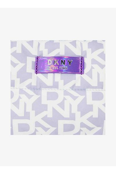Dkny Monogram Print Pouch with Double Handle and Zip Closure