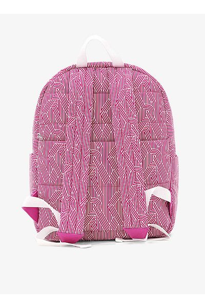 Dkny Printed Backpack with Zip Closure and Adjustable Straps