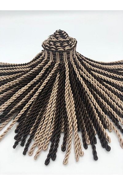 KATMERTEKS Bouillon Fringe 10 Meters Brown-Mink Color