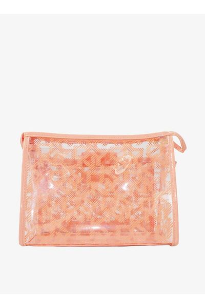 Dkny Monogram Print Pouch with Zip Closure - Set of 2