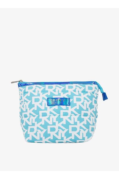Dkny Monogram Print Pouch with Zip Closure