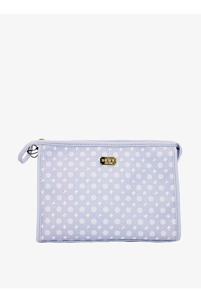 Dkny Monogram Print Pouch with Zip Closure