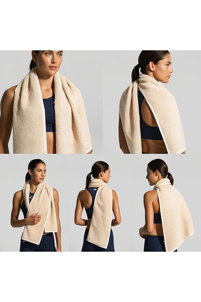 Mokita Home Cappuccino 30X120'Cm Antibacterial Sports Towel - Gym Fitness Boxing Tennis
