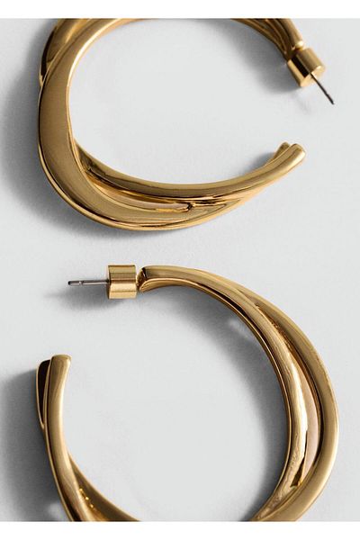 MANGO Woman Spiralring-Ohrringe