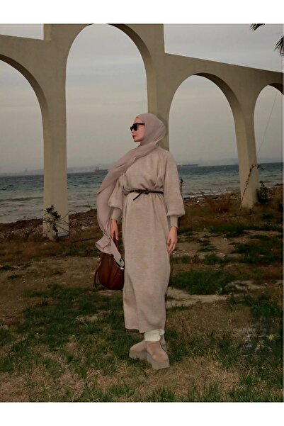 QANU Mink Lamia Knitwear Dress