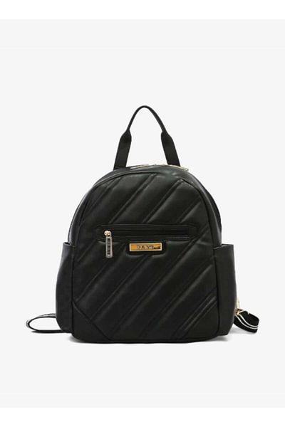 Dkny Textured Backpack with Zip Closure and Adjustable Straps